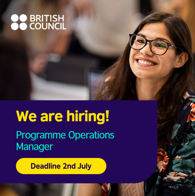 jp_British's tweet photo. 📢 採用情報 💼 

ブリティッシュ・カウンシルでは現在、「Programme Operations Manager (Exams)」を大募集しております！（東京での勤務となるポジションです。）

応募締め切りは7/2（木）です。
沢山のご応募お待ちしております🙌 

詳細はこちら👇
https://t.co/IAKqucGpKz

#転職 #求人 https://t.co/qenf3ExAtj