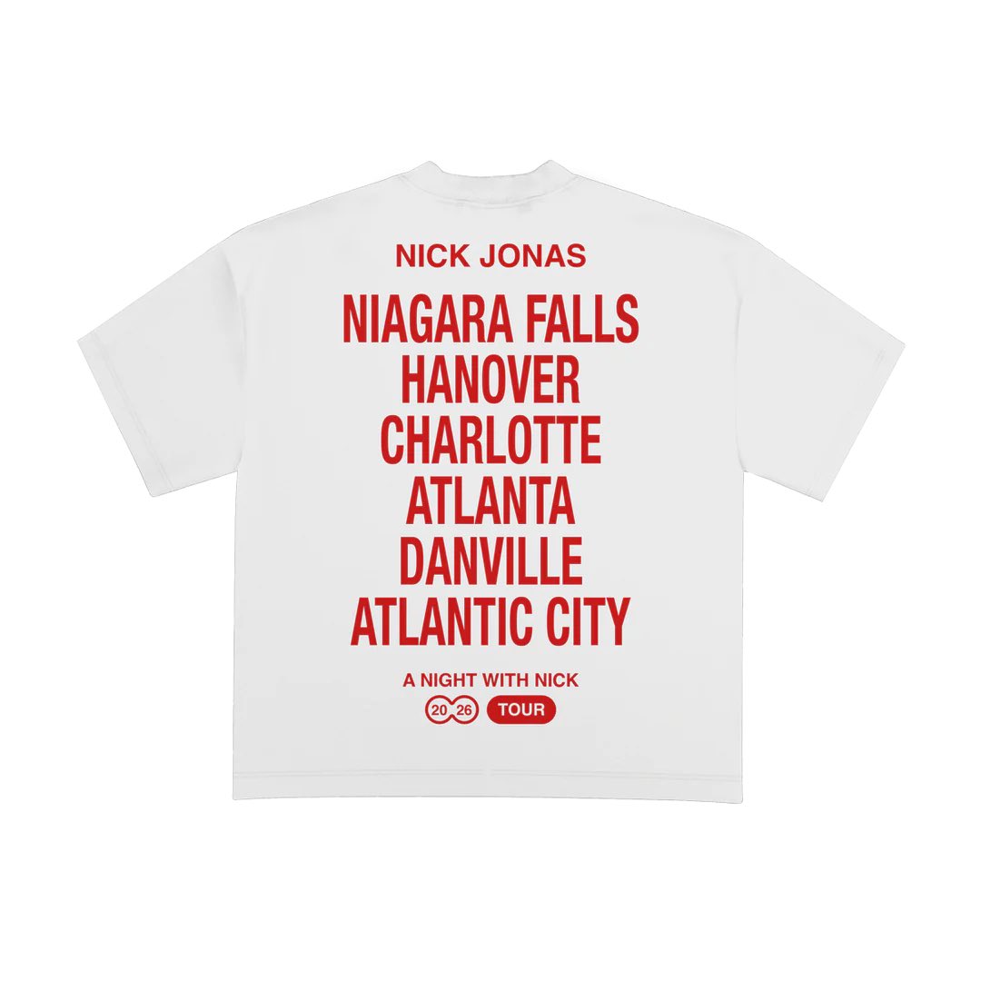 JONASCON2025's tweet photo. ‘A Night With Nick’ merch is available now! 

https://t.co/FwkvcUIfox https://t.co/PFUv95gvIC
