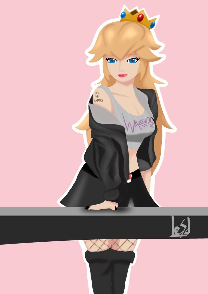 Lesd_art's tweet photo. Peach fanart #PrincessPeach #peach #Rock_girl https://t.co/J5CbKNOBuF