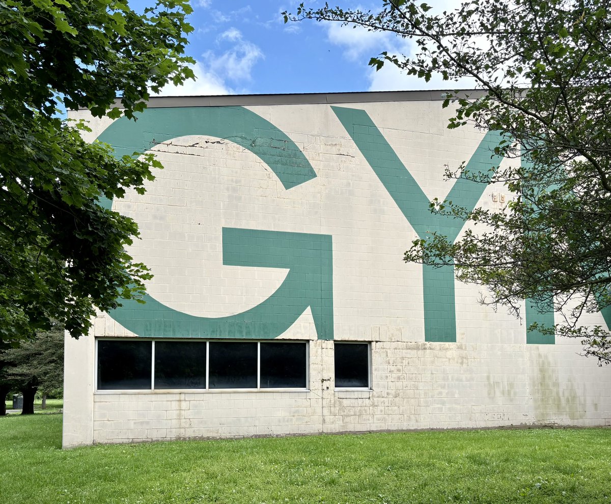 JoshLipnik's tweet photo. 70s supergraphics at the Thatcher Park Rec Center in Indianapolis https://t.co/n7ac5gjyjU