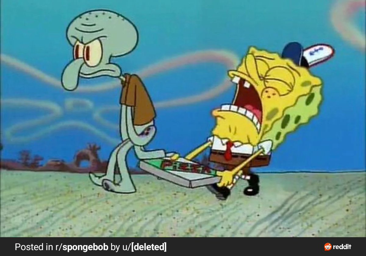 Hyper_Wing's tweet photo. So at Tilt today there was a kid who was wearing a Krusty Krab Pizza shirt where SpongeBob was making this face and I felt so bad bc when I saw it I burst out laughing https://t.co/qBvkGRYCVy