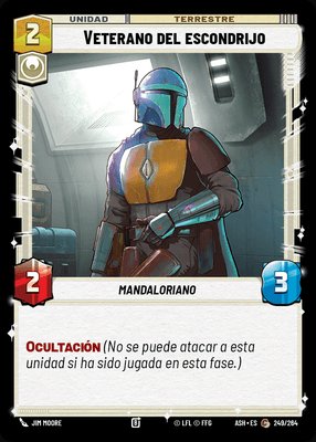 HauseCard's tweet photo. Spoilers de Star Wars Unlimited Ashes of the Empire set 8.

⬜ Veterano del escondrijo
⬜ Soldado fanático 
⬜ Droide centinela N5
⬜ Bombardero de los Ases Amarillos

#SWU #StarWars #StarWarsUnlimited https://t.co/8FI98qGRpQ