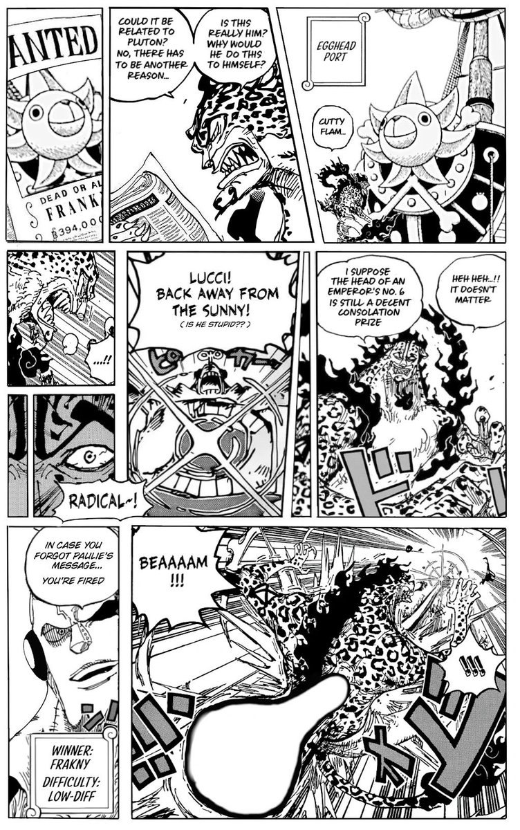 MisterMarchy's tweet photo. Lucci: I don’t see Straw Hat as an Emperor 

Also Lucci: https://t.co/tTp4gv46o4