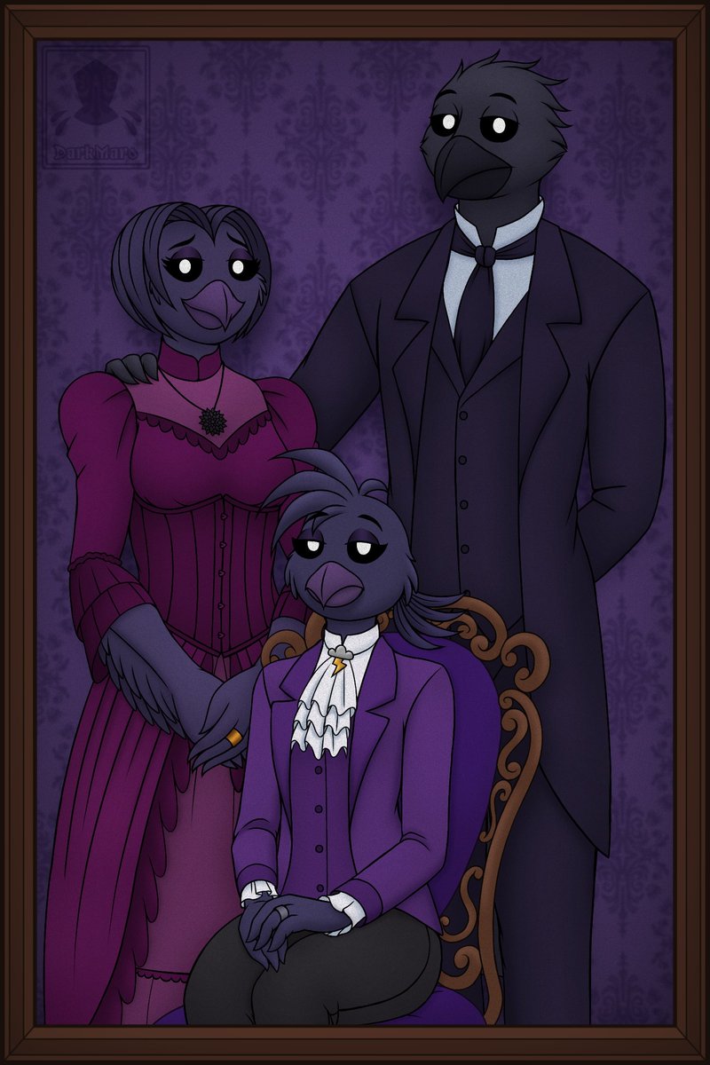 DarkMaro05's tweet photo. After a long time, I finally finished drawing Poe's parents for my AU Welcome to Gravemont.

Vera &amp; Morrick Corven. 🐦‍⬛

#Oc #NightmareCritters #PoppyPlaytime #PoppyPlaytime6 #PoppyPlaytimeChapter5 #SmilingCritters #NightmareCrittersAU #poppyplaytimeAU #Poe https://t.co/QvowIGiToh