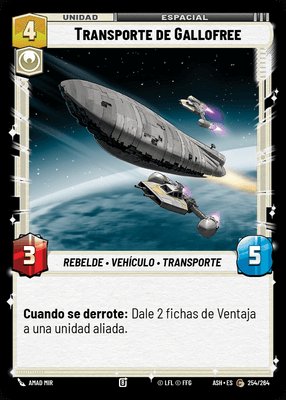 HauseCard's tweet photo. Spoilers de Star Wars Unlimited Ashes of the Empire set 8.

⬜ Transporte de Gallofree
⬜ Comando de infiltración rebelde 
⬜ Cápsula móvil NOTI
⬜ Vendedor de agua de Mos Espa

#SWU #StarWars #StarWarsUnlimited https://t.co/2sjsqiOLe0