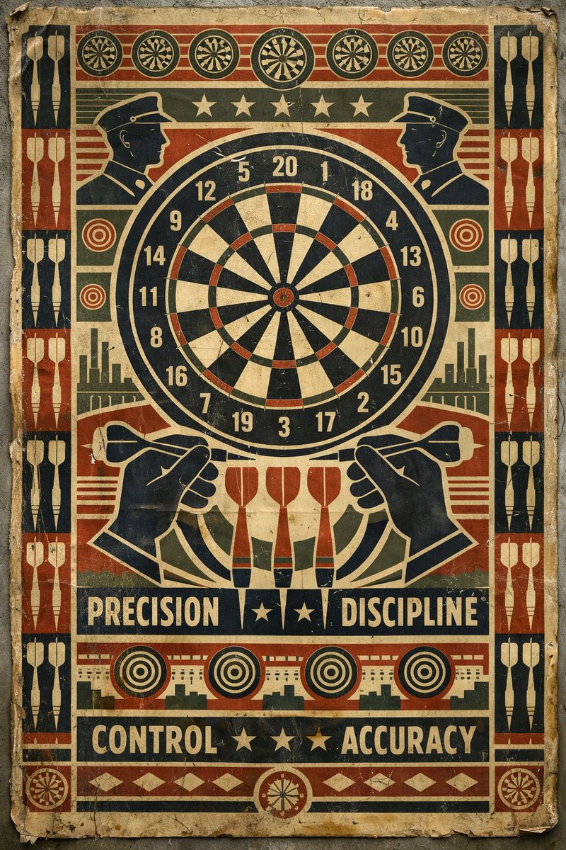 DartRise23's tweet photo. No spotlight. No shortcuts. When the system is tight, results fall in line. These aren’t traits you pick from. They work together or they don’t work at all. 🎯 #Darts #BuiltOnPrinciples #ControlTheGame #PrecisionLife #Discipline https://t.co/oVxJ9O7p34