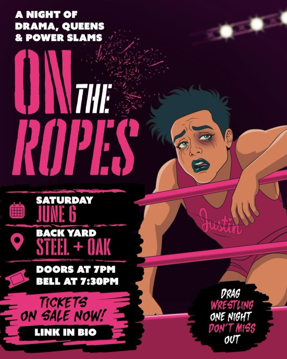 ProWrestleHub's tweet photo. This Saturday @newwestpride collaborates with @BoomProVan for On The Ropes! A unique, and perfect pairing of pro wrestling and drag! 💪 🏳️‍🌈 

📅 Sat, June 6th
🔔 7:30pm
📍 @SteelAndOak , New Westminster
🎟 https://t.co/jWv7KHKEup

#SupportIndyWrestling #pnwwrestling #prowrestling https://t.co/UBLORePoBV