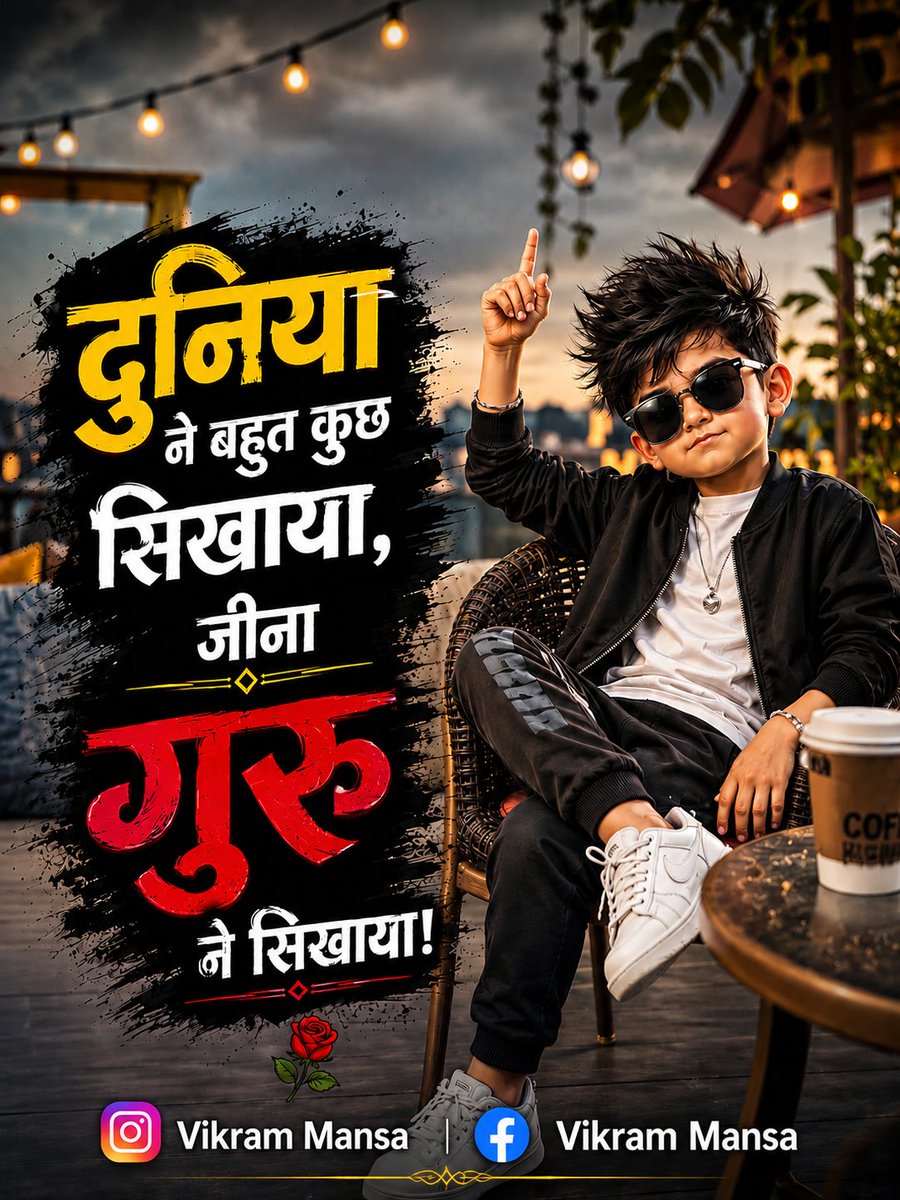 vicky22mansa's tweet photo. दुनिया ने बहुत कुछ सिखाया, जीना गुरु ने सिखाया। 🌹 https://t.co/rKGLwltDtb
