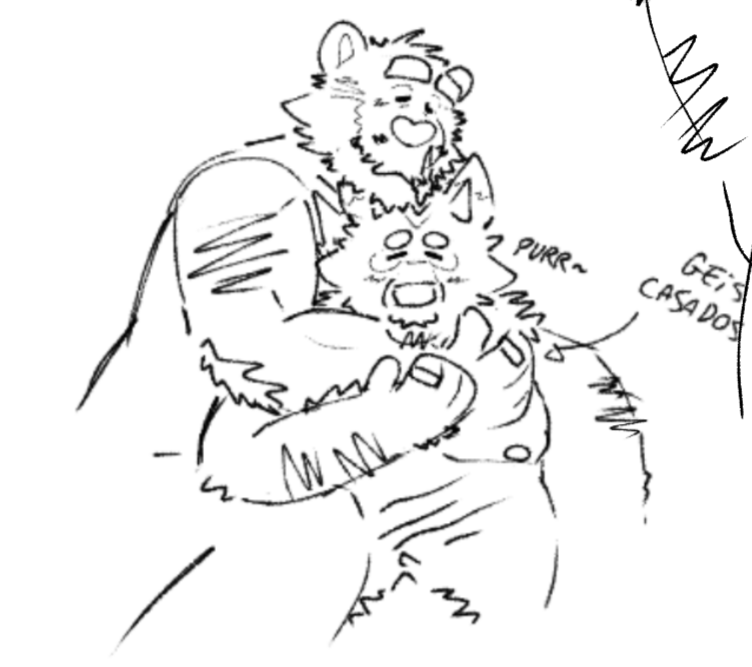 ImDahLuishi's tweet photo. Bocetito en baja calidad para el mes gei, acurrucándome con mi esposo @zero_lobo como debe de ser (hol) https://t.co/Gd1B6bNZZN