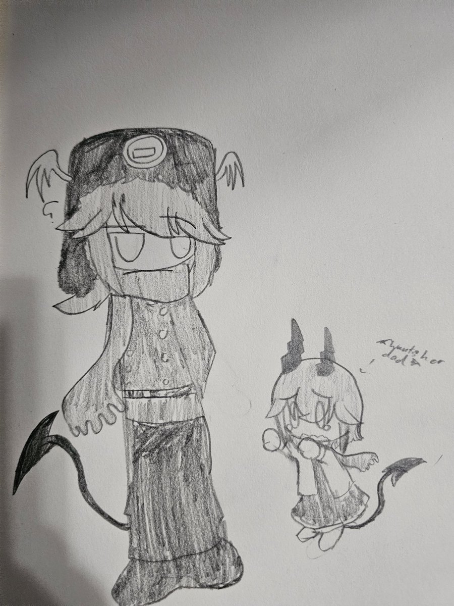 Gdrone36's tweet photo. I wanted to draw Ashlie when she was little and this is how it turned out. (Poor bean she just wanted her dad. She doesn't want him to leave her behind) #Edabane #funamuseum #okegom #okegomtwt https://t.co/BUEvf6Zo2L