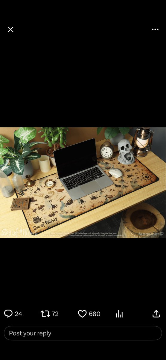 captnTedster's tweet photo. Day 1 of asking for Sea Of Thieves to make the Pirate lord Mouse Pad Obtainable agian. https://t.co/go33Xe6lgS