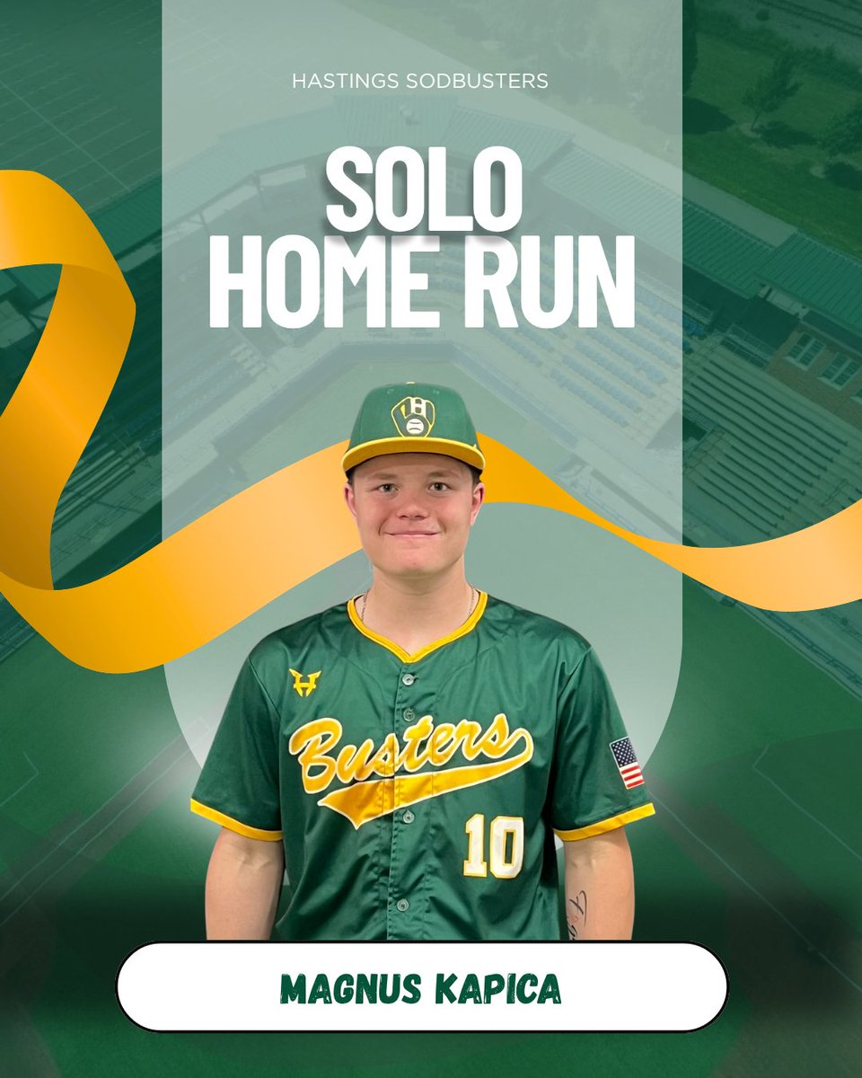 GoSodbusters's tweet photo. 🚨SOLO HOME RUN ALERT🚨 Shoutout to Magnus Kapica on hitting a solo home run during tonight’s game! https://t.co/6YiCJKFduX