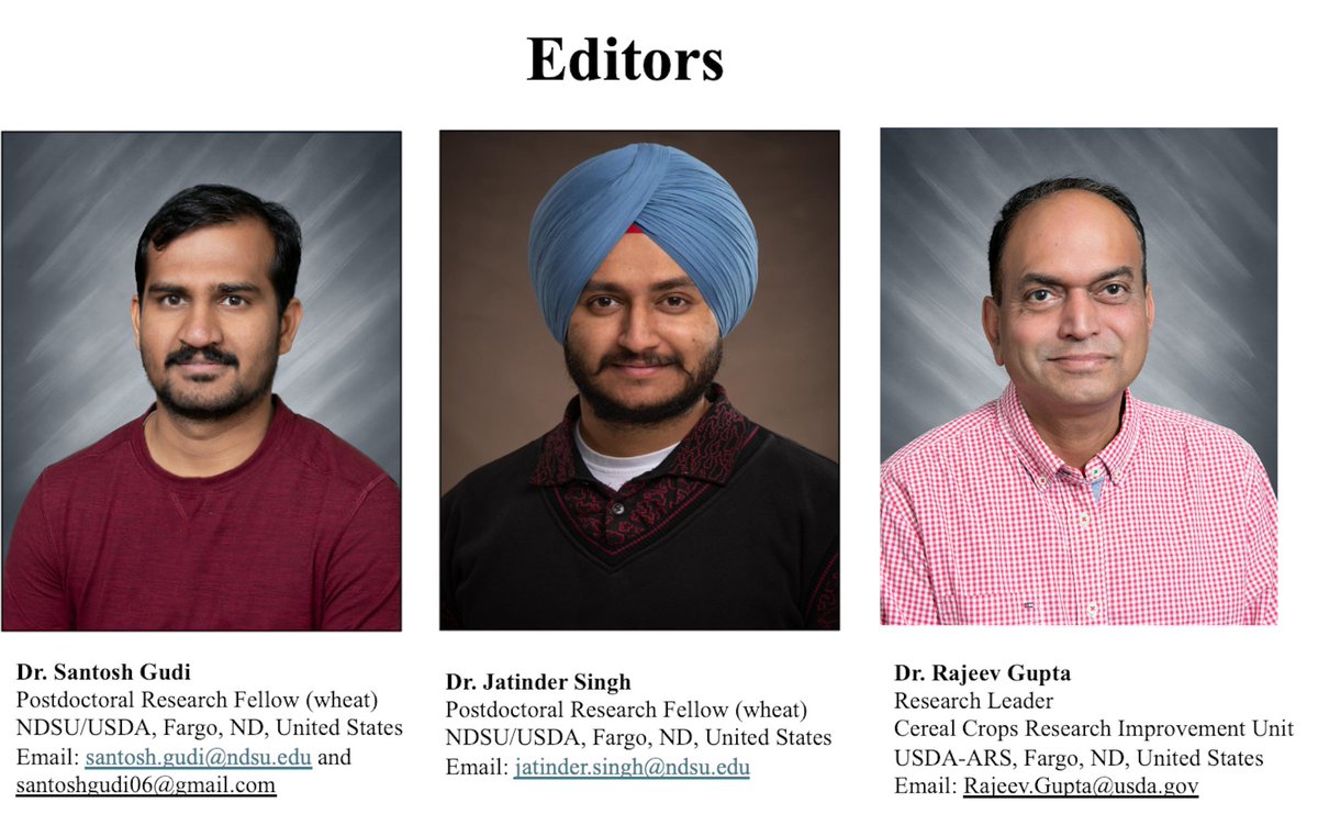 SantoshGudi5's tweet photo. We are pleased for approval of our book volume “Abiotic stress tolerance in cereals: from conventional breeding to omics and machine learning era” in @SpringerNature 

We are inviting experts and researchers for contribution.

Please contact editors: https://t.co/1kAYOFMmAW