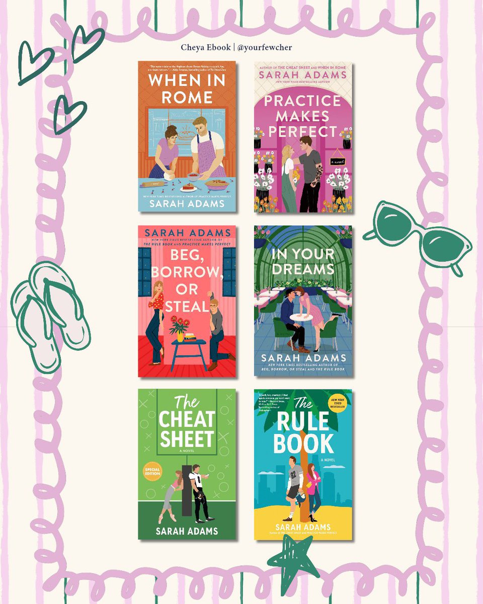 yourfewcher's tweet photo. WTS EBOOK NOVEL SERIES
☆ Sarah Adams

When in Rome
Practice Makes Perfect
Beg Borrow or Steal
In Your Dreams
The Cheat Sheet
The Rule Book
The Enemy

— PDF/EPUB Kindle
— Romance Comedy, RomCom

wtb buku &amp; ada jual punya cari terjemahan indo inggris eng e-book apple books movie https://t.co/zpgZWs9u0N