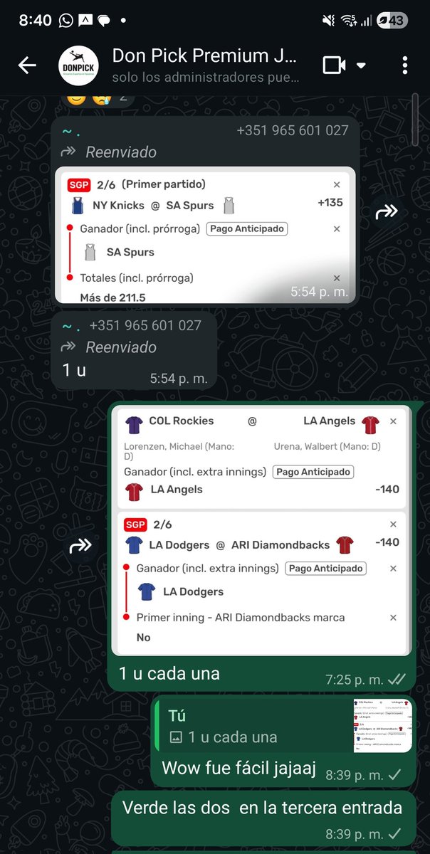DonPick1's tweet photo. Entramos , embarazamos y nos salimos ... cobradas las dos de mlb en la tercer entrada https://t.co/PDWweI7d14