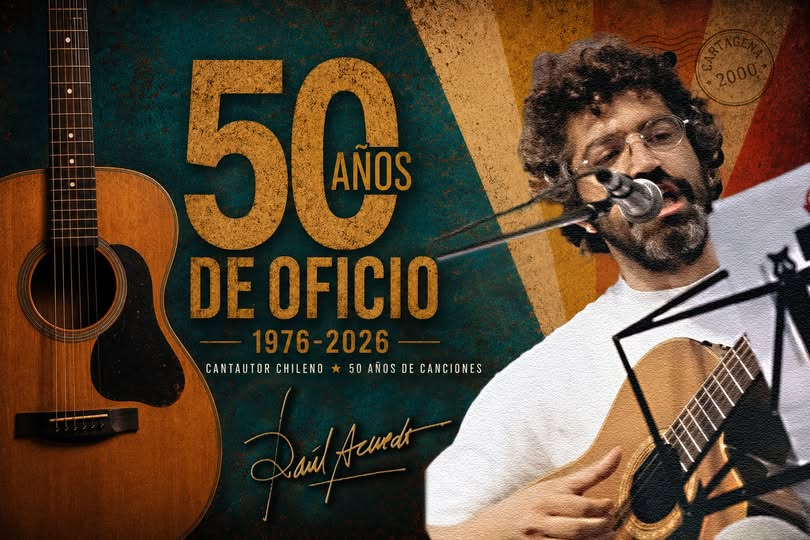 CantoTodos's tweet photo. 50 años de oficio
50 años de lucha
50 años de cantor
50 años junto al pueblo
Mi amigo y cantor chileno Raúl Acevedo celebra sus 50 años como cantor de oficio, siempre del lado del pueblo y sus luchas
Felicidades hermano, abrazos enormes desde Nicaragua https://t.co/v8hqmMxIA5