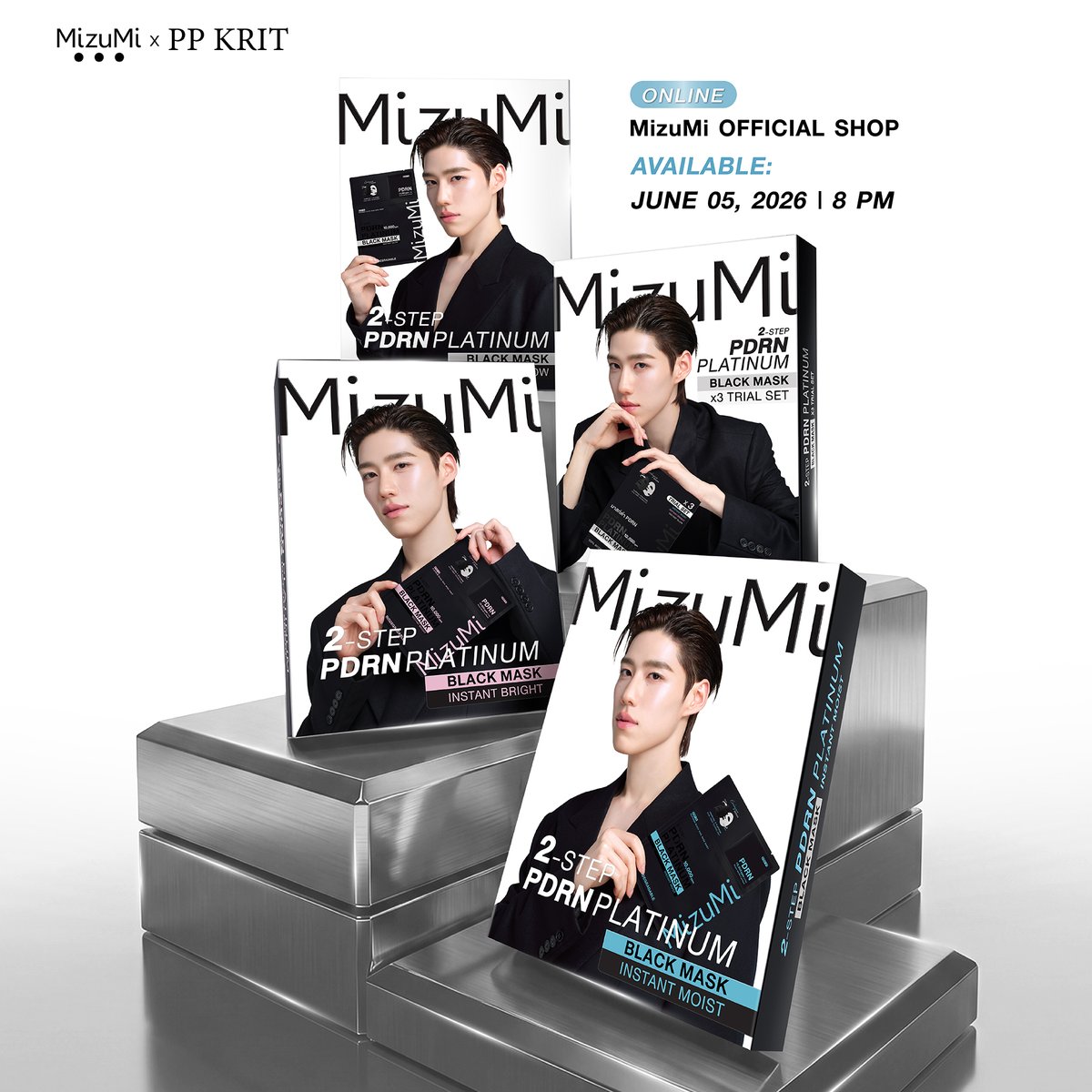 MizuMi__'s tweet photo. ⚡️ ทีมออนไลน์! เตรียมตัวให้พร้อม!!
รอชอป​ MizuMi x PP KRIT 👀⭐️
PDRN PLATINUM BLACK MASK​
🤍 SPECIAL EDITION VOL.2​ 🤍

📌 ทุกช่องทางออนไลน์ MizuMi Official Shop ได้เลย
🗓️ วันที่ 5 มิ.ย. 69 เวลา 2 ทุ่มเป็นต้นไป

📣 พร้อมโปรโมชันพิเศษ!
ที่เสิร์ฟมาให้แฟนคลับมาสก์ MizuMi โดยเฉพาะ‼️
รับฟรี! กระเป๋าใส่มาสก์สุดพรีเมียม 
จาก MizuMi มูลค่า 390.- * 🩵
🛒 เมื่อชอปครบเซต ทั้ง 4 ดีไซน์  
เพียงแค่ 1,490.- (จาก 3,169.-) เท่านั้น

🖤 ตั้งนาฬิกาปลุกเตรียมชอปกันน้า
บอกเลย VOL.2 นี้ กล่องมาสก์ดำพีพี
คือที่สุดของความพรีเมียม ✨
ควรค่าแก่การสะสมมาก 🫶🏻

*เงื่อนไขเป็นไปตามบริษัทฯ กำหนด 
I สินค้าและของแถมมีจำนวนจำกัด

#MizuMi #MizuMixPPKrit
#MizuMixPPKrit_SpecialEditionVol2
#มาสก์ดำพีพี #PPKritt