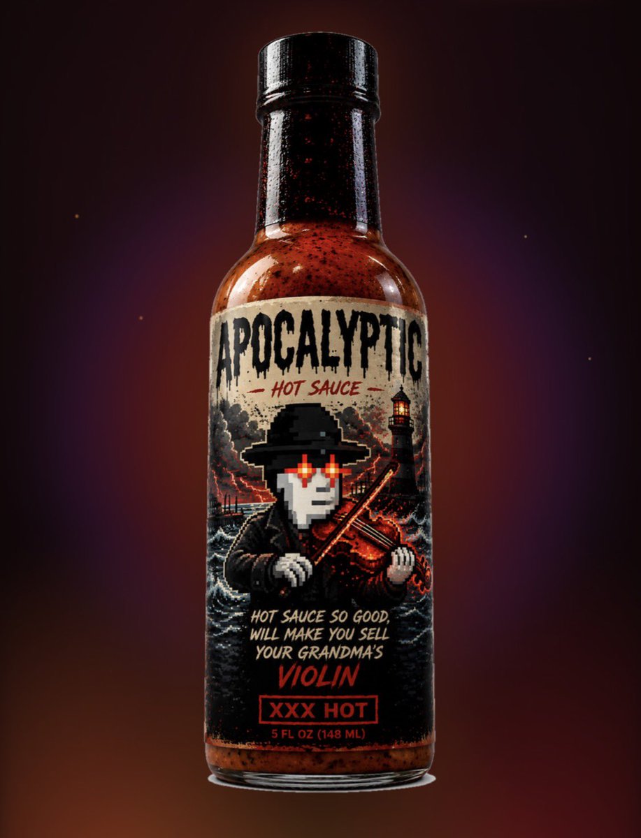 MrsMatrix_NFT's tweet photo. @NotEzzAI Apop-caliptick Scorpion pepper hot sauce https://t.co/wh7xBFIyKe