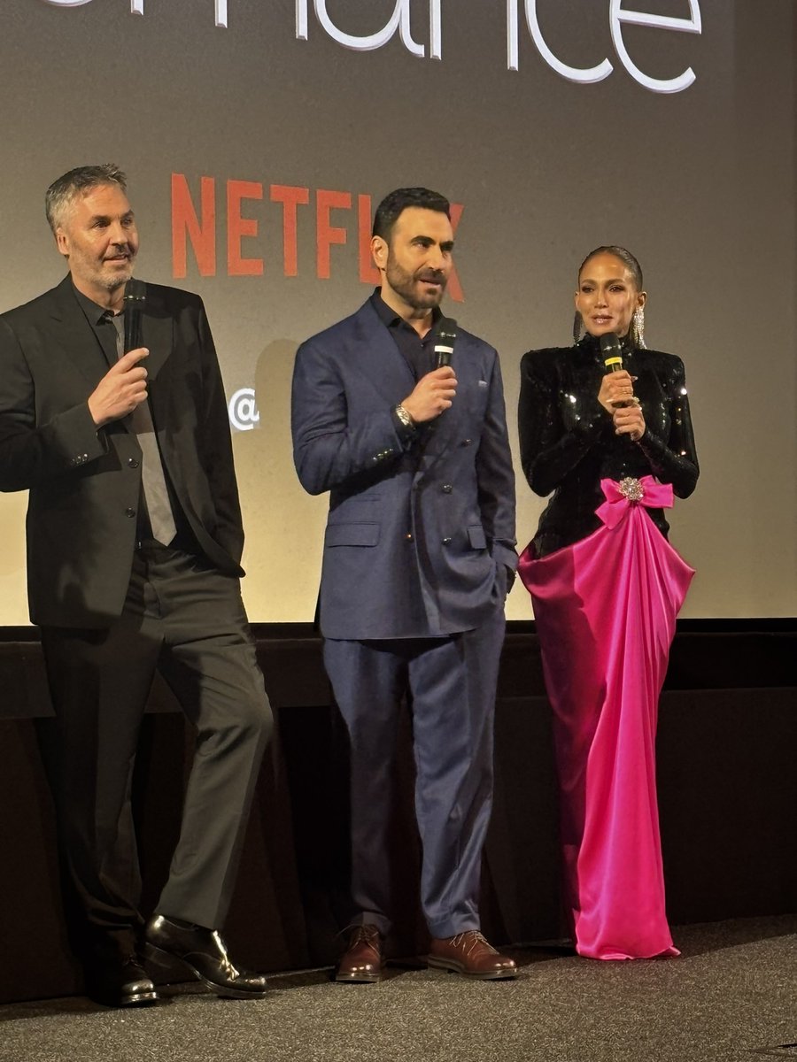 music6's tweet photo. A fantastic night at the London  Southbank BFI Premiere of the film Netflix Office Romance 😀 https://t.co/JbwUOMZazF
