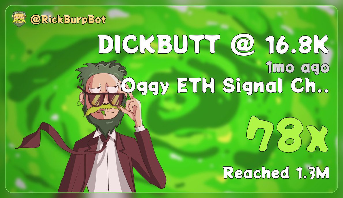 gary66eth's tweet photo. Catching $DICKBUTT on #ETH by Oggy Scan Bot

CA: 0x5A2E5C892c08c0BA6814DeF6AfA23C1F259a5ae1

Look will crazy narrative here 🤝 https://t.co/3ITRYxlM2u
