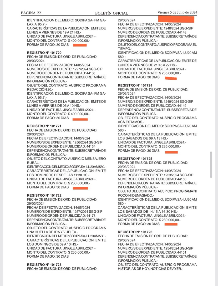 CHUBUT__News's tweet photo. QUÉ PARITARIA MANEJAN LOS MEDIOS DE COMUNICACIÓN? 
▪️De $ 300. 000 a 
$ 5. 000. 000 por programa?
 En 2 años?
▪️LA PAUTA EN CHUBUT
▪️DE ESO NO SE HABLA ✍️ https://t.co/lnU7COHwWy