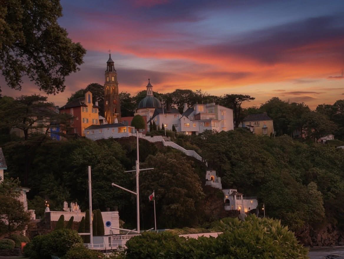 LineageLeads's tweet photo. Nos Da @Portmeirion - it’s been an absolute joy … 

“I don't know what the future's going to be but this is my little effort”. - Sir Clough Williams Ellis 

#northwales #portmeirion https://t.co/pGVJHRq1aN