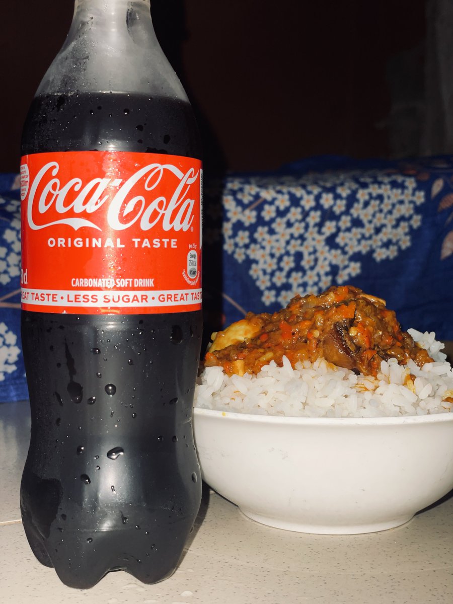 OneModupe's tweet photo. Rice, stew, and ice-cold Coke — the holy trinity of satisfaction
@CocaCola_NG https://t.co/GHxu80Kb6B