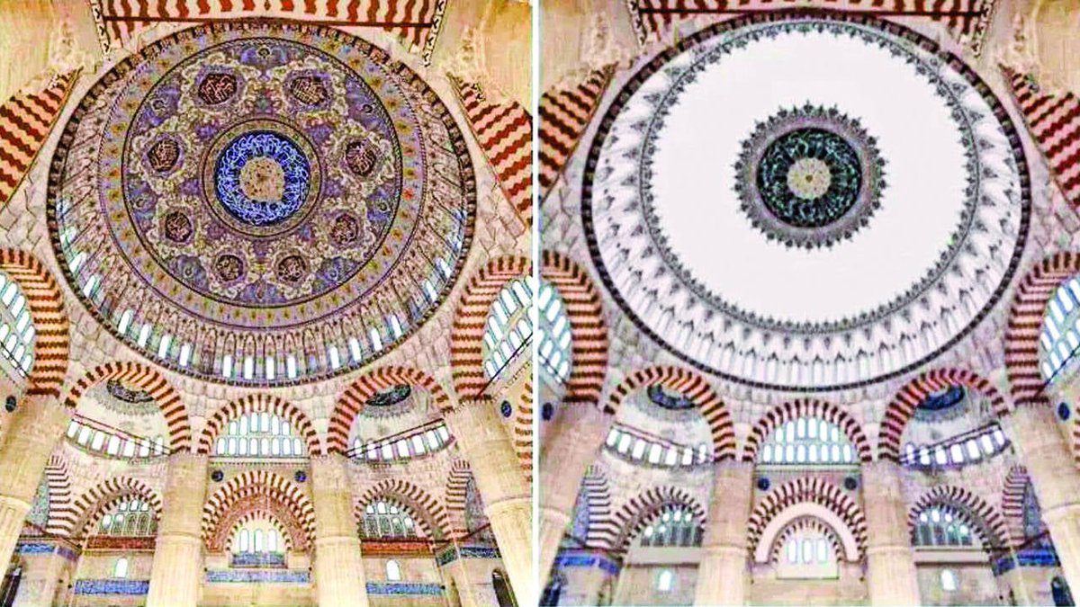 Fuzzlord46's tweet photo. @sharghzadeh Sadly some radical sunni cults took over a big chunk of this type of sites with help from erdogans religious affairs officials and they are one of the reasons behind the terrible renovations. For example they attempted to do this to the selimiye mosque https://t.co/VEU9R9vAFi