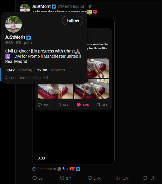em__seb's tweet photo. @MeritTequila wow these metrics are totally organic and definetly not twitter artificially pushing react garbage through the algorithm https://t.co/iNVLF0uOkt