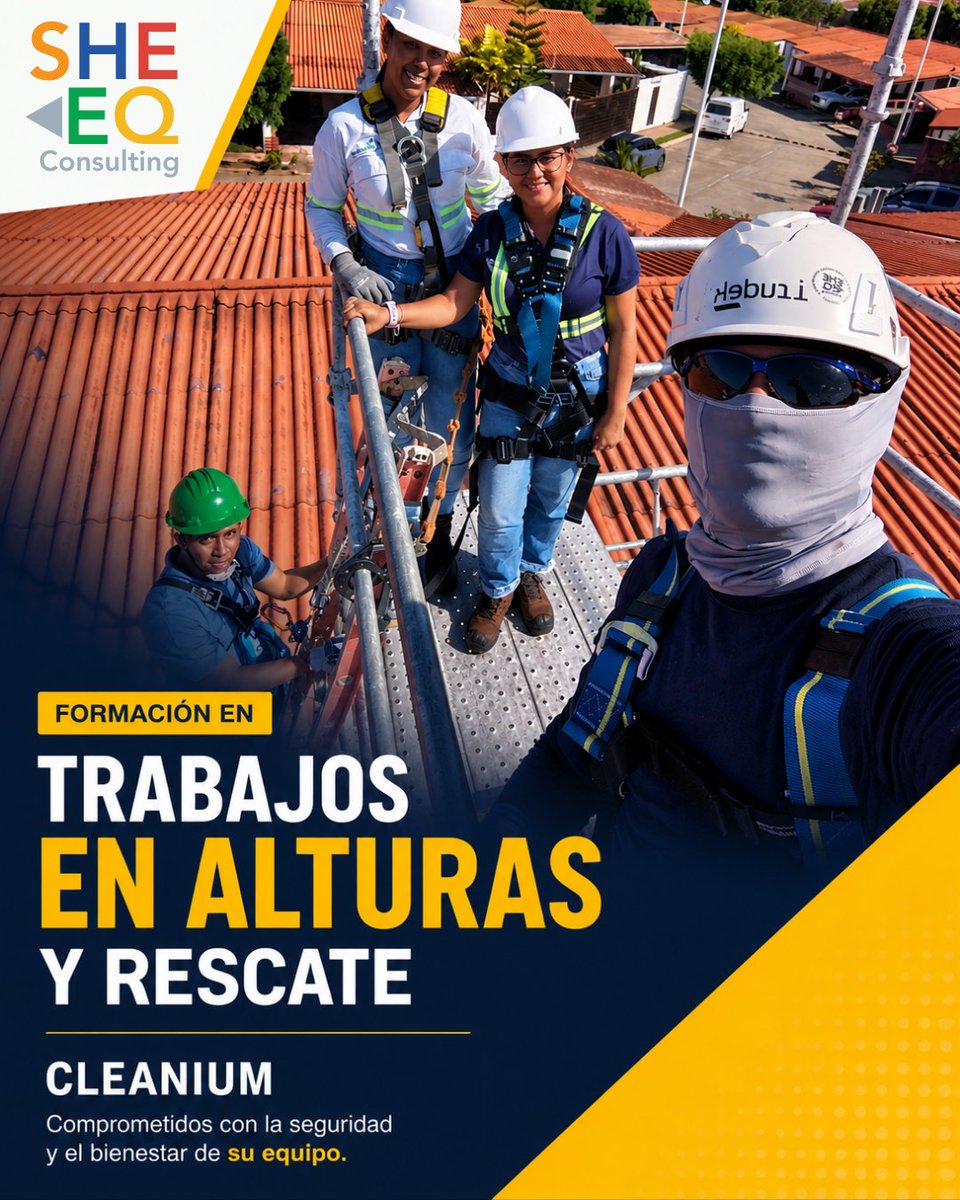 sheeqconsulting's tweet photo. 🧗 Formación en Trabajos en Altura y Rescate Nivel 1 para CLEANIUM.

La jornada se realizó en los simuladores prácticos de SHEEQ Consulting en La Chorrera.

📞 6150-1168
#SHEEQConsulting https://t.co/qOYyzxkPtb