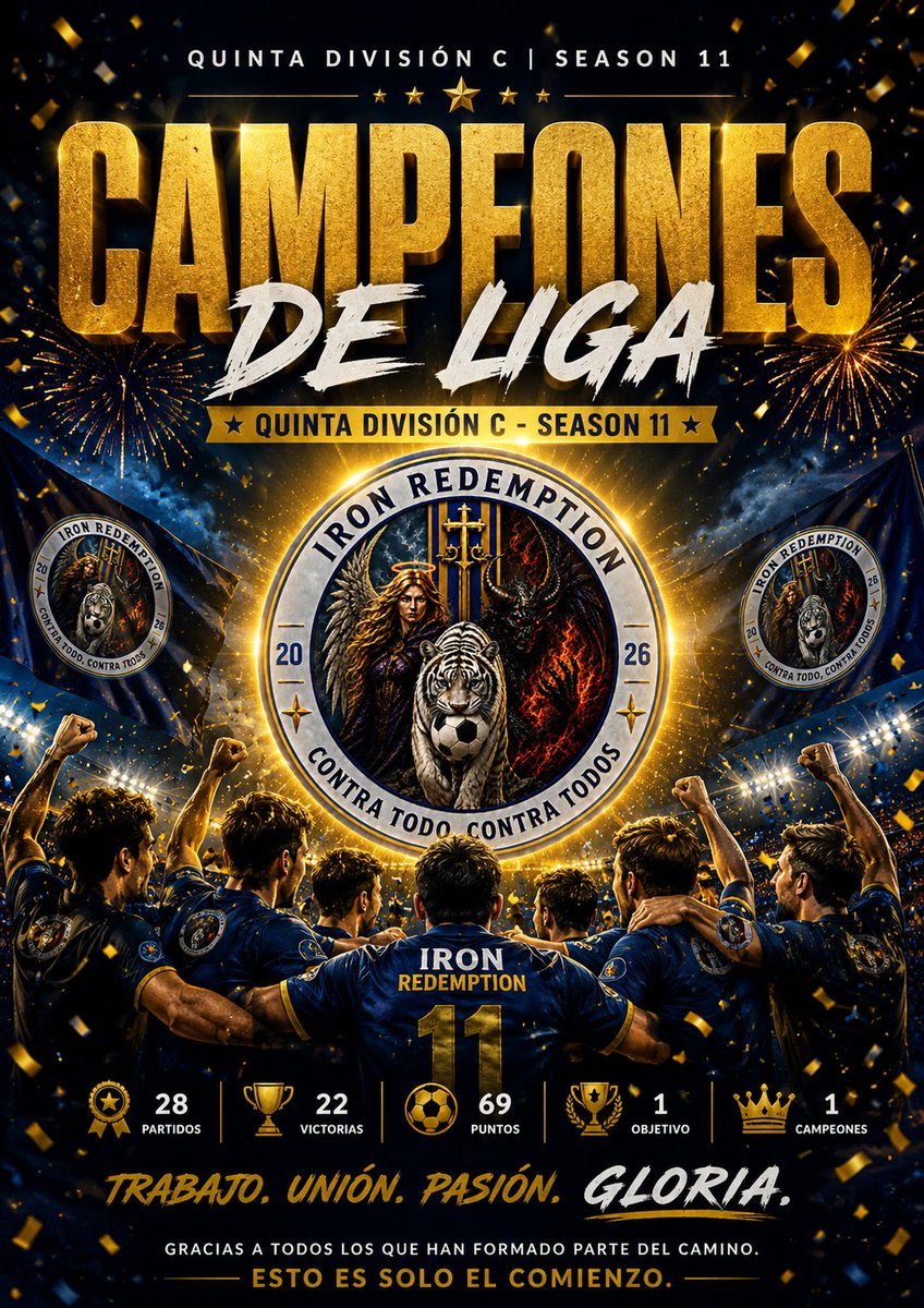 Miticoseafc26's tweet photo. Los conseguimos, un grupo de héroes por los que nadie apostaba. Lucharon, creyeron y se redimieron ante todo pronóstico.ENHORABUENA CAMPEONES de 5a C en @VPG_Spain
@_chocolate3000 @ClubesSinPlan @JorgeMendezEVF @AyudaInfoClubes https://t.co/wsH97obrzv