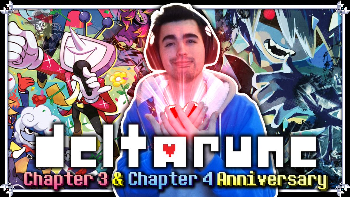 pex_ton's tweet photo. In celebration of Deltarune chapter 3 and 4 turning one year old tmrw, I will be replaying both chapters with pooterstapot, @PorkNDogs, and @BakaBakaBunger !

Don't miss it! Rts appreciated :) https://t.co/i180S47aGN