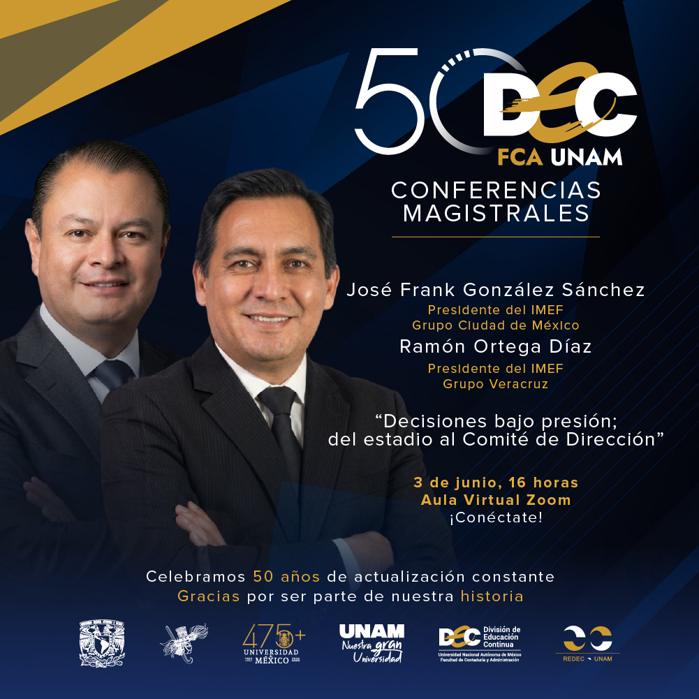 decfca's tweet photo. ¡Conéctate con nosotros! “Decisiones bajo presión: del estadio al Comité de Dirección”
👨‍💻 Conferencia Magistral ¡En vivo! 
💻 Únete: https://t.co/dQtRGiAhtL https://t.co/x79o2O8Xs7