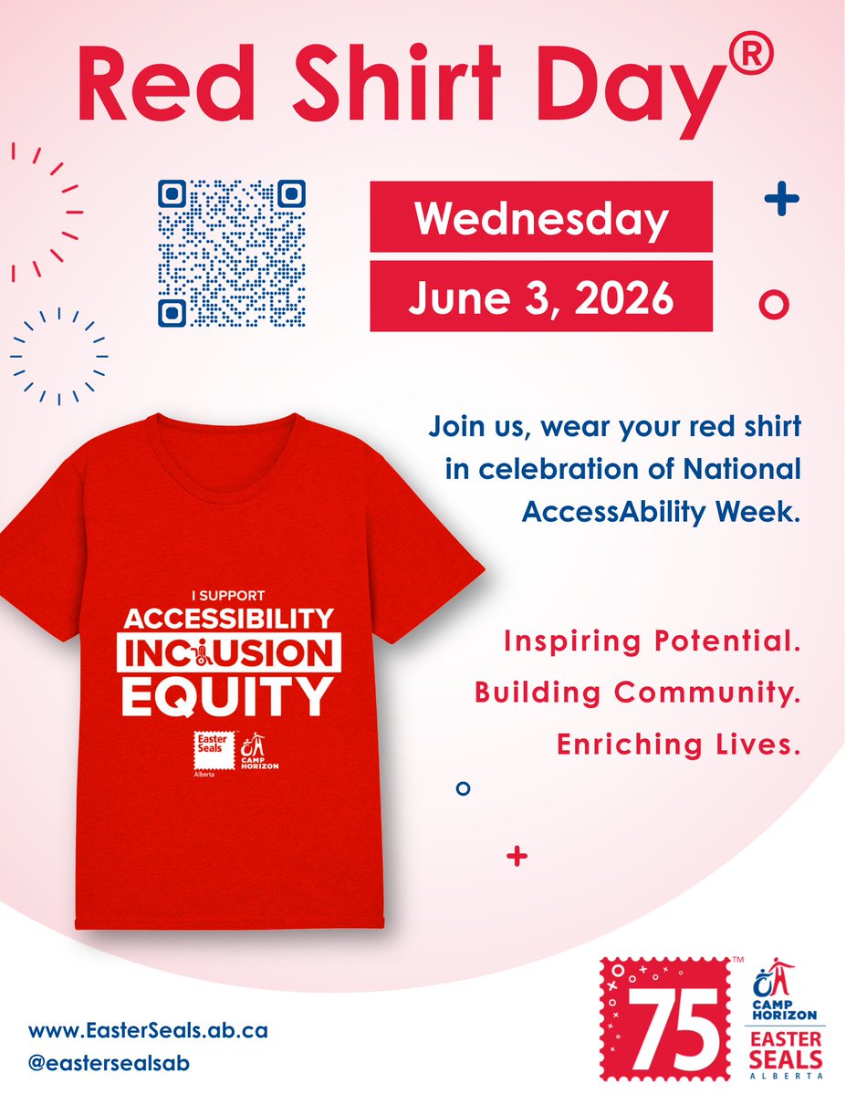 TanyYao's tweet photo. Each year on June 3rd we recognize the annual Easter Seals Red Shirt Day to raise awareness and pledge support for accessibility and inclusion for people with disabilities.Everyone deserves the opportunity to participate fully in everyday life#ymm #rmwb #ableg #RedShirtDay https://t.co/39XOGu7mlw