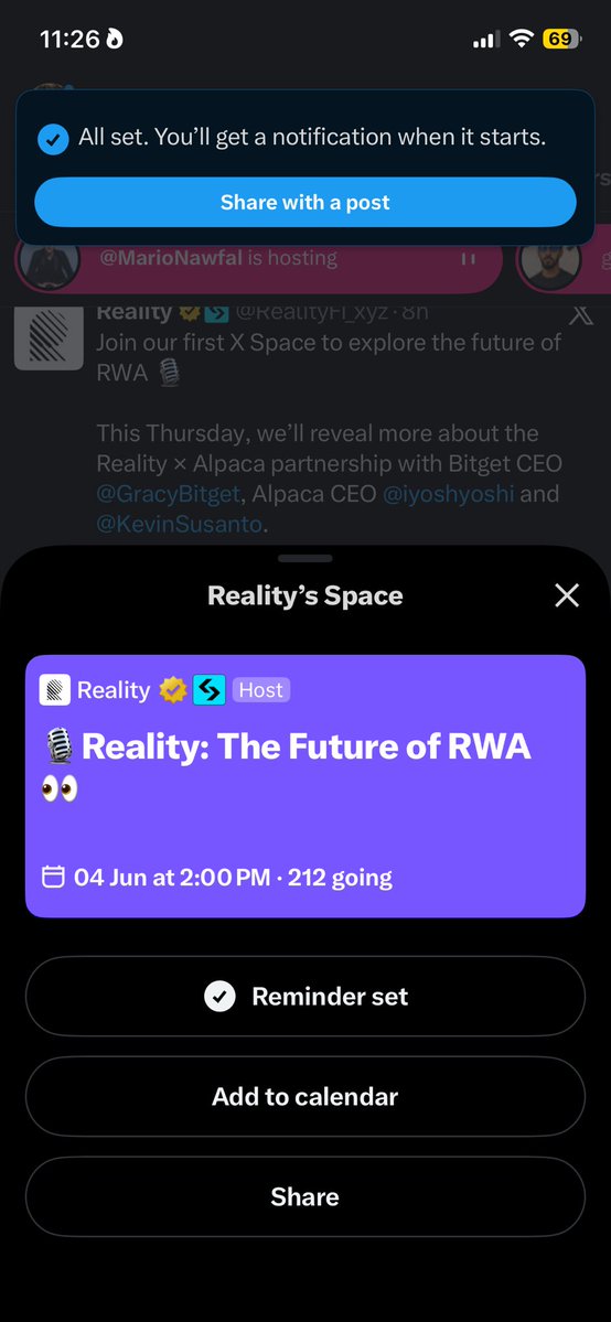 DeFiZenX's tweet photo. @RealityFi_xyz @GracyBitget @iyoshyoshi @KevinSusanto I’ll definitely be seeing you all there 🫡 
@RealityFi_xyz https://t.co/VbyfF6Ev79
