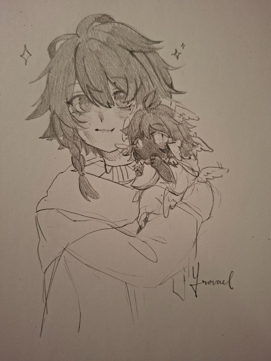 turtluxium's tweet photo. Bard survived au but that just means Venti after ascension maybe never took his form and was instead maybe in a teeny tiny ascended baby windsprite wind God thing and Bard accidentally became basically a dad to a newborn Godling
#Venti #fanart #traditionalart https://t.co/tqSsIMj7iY