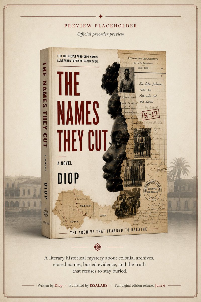 IssaLabs_'s tweet photo. 12/12

The book is being published under the ISSALABS umbrella.

For the book page and release framing:

https://t.co/eOyZO1bjbD

For preview access or early purchase:

https://t.co/8TGpKQ3VTH https://t.co/NYHfLyVmE9