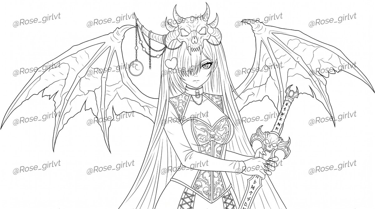 Rose_girlvt's tweet photo. Demon Queen Art Scene Sketch🦇
Fanart for @Cuthluwu 
 
Having fun working on this dark fantasy inspired piece and all its little details. 
Can't wait to finish it! What do you think for final color?

✨ Commissions Open ✨DM for details

#ENVtuber | #ENVtuberSupport | #deluwuluwu https://t.co/dqiPLfG0c1