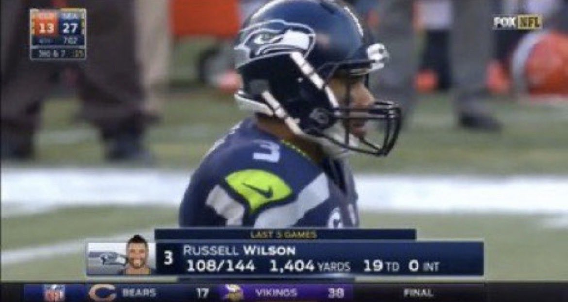 Shlimezz's tweet photo. @DangeRussWilson @NFLonCBS @CBSSports @NFL @ciara 🐐. Gold Jacket. https://t.co/nUYnfm6oWW