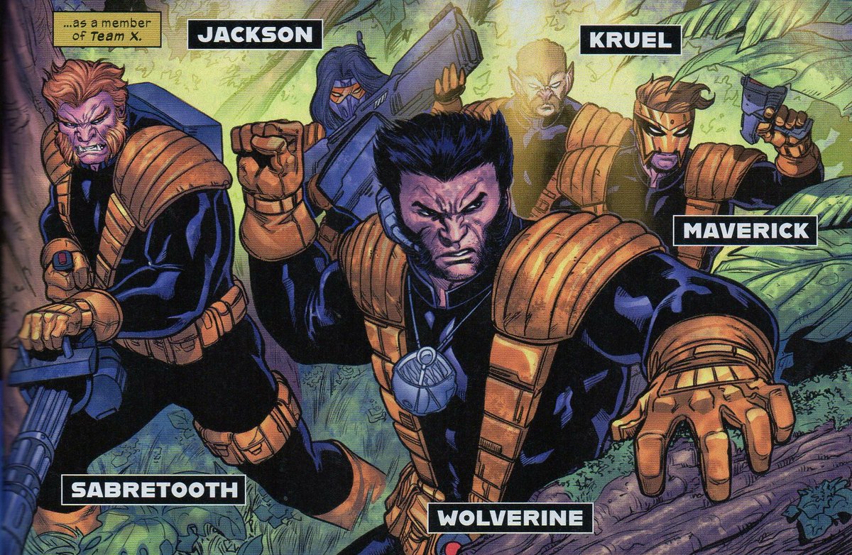 HlNOMARUSUMO's tweet photo. PSA for people who only watch superhero movies then complain about Insomniac:

1. Logan already had his iconic suit before joining the X-Men.

2. Wolverine does stealth.

3. Insomniac didn't invent Team-X or give Sabertooth a weird outfit for no reason.

4. Logan is supposed to be short so stop whining about his character model looking stocky.