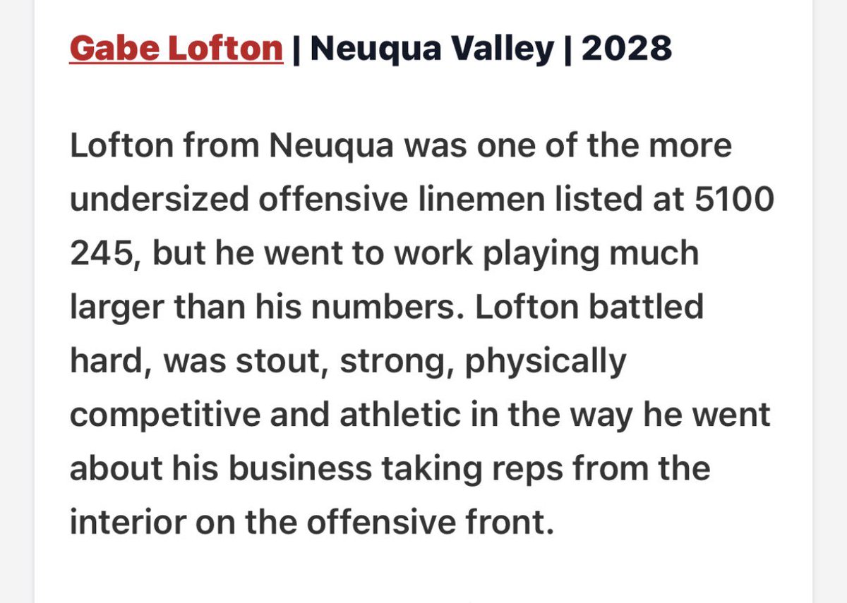GabrielLofton09's tweet photo. Thank you @PrepRedzoneIL  for the write up😁 @NVHS_Football @BillEllinghaus @RivalsHS https://t.co/oyBjIBB6R1