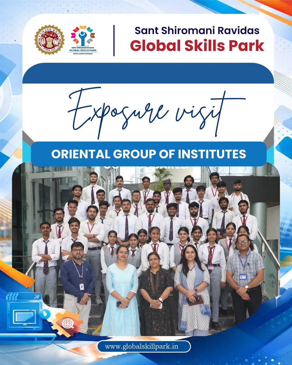 SSRGSPOfficial's tweet photo. A day of learning and discovery at Sant Shiromani Ravidas Global Skills Park!

Students from Oriental Group of Institutes explored our state-of-the-art labs, experienced advanced technologies firsthand, and gained valuable insights into industry-oriented skill development.

#SSRGlobalSkillsPark #OrientalGroupOfInstitutes #FutureReady