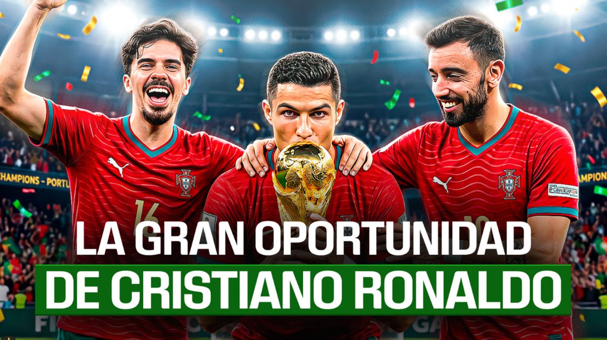 idiomafut's tweet photo. 🇵🇹 ¿Es Portugal favorita a ganar el Mundial 2026?

Analizamos al equipo de Roberto Martínez, la figura de Cristiano Ronaldo, su gran mediocampo (Vitinha, Joao Neves y Bruno Fernandes) y la posibilidad de que puedan ganar su primera estrella.

Link ⬇️ https://t.co/Nv1zNZcbvM