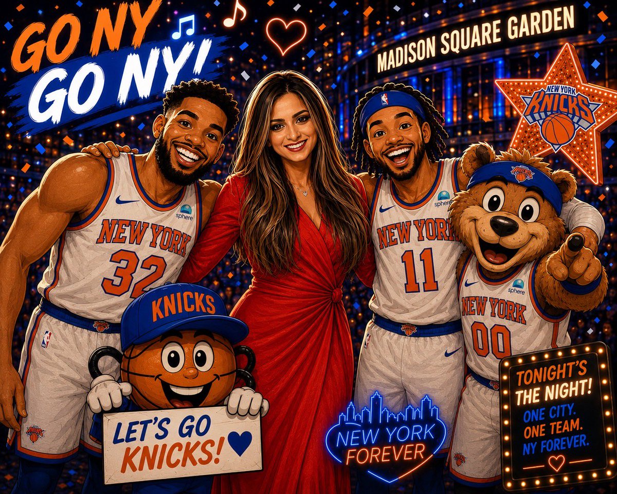 JeniferRajkumar's tweet photo. New York, it’s time.

Let’s. Go. Knicks. 🏀 https://t.co/8NIhRWaVAM