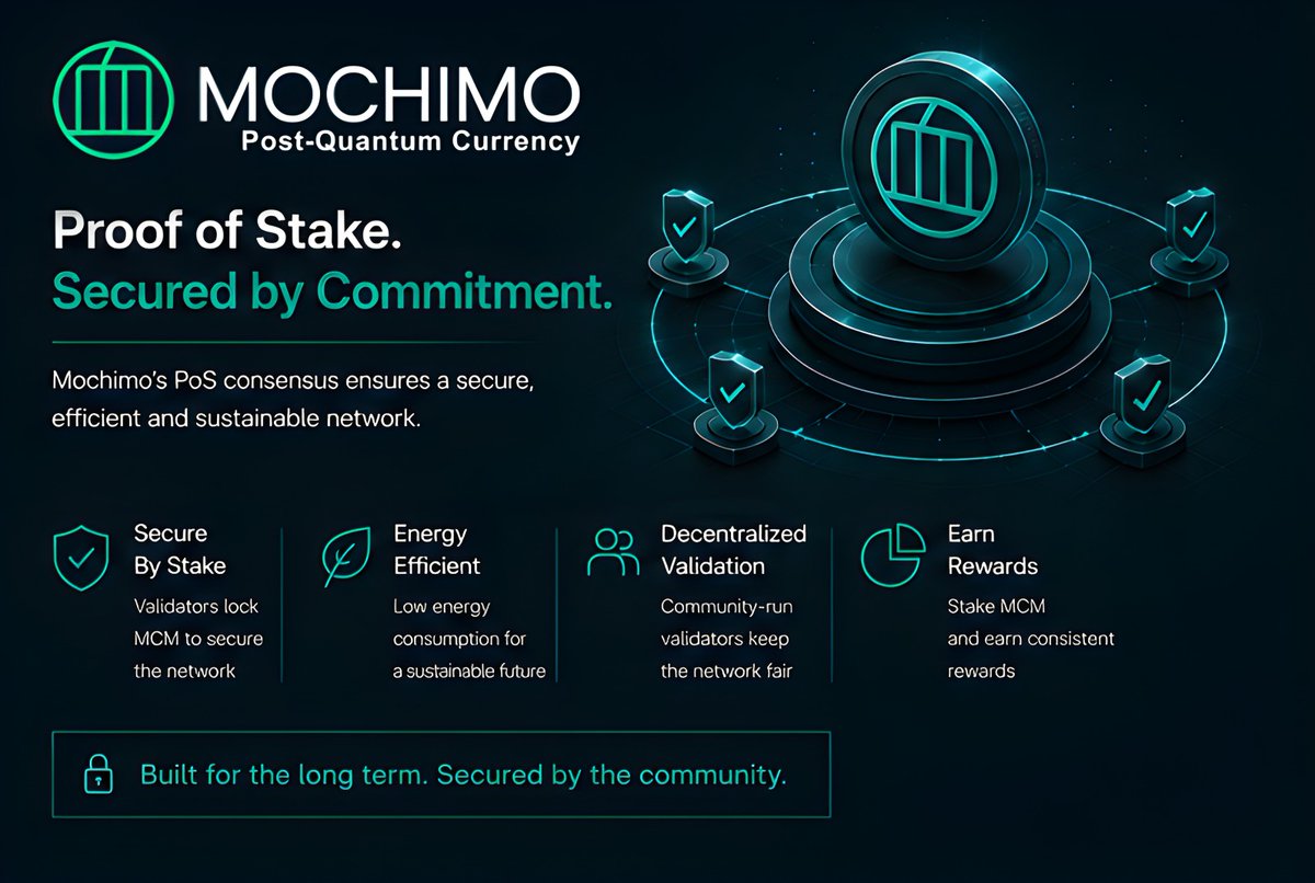 nathanmencoba's tweet photo. Security isn't just about protecting a network today—it's about aligning incentives for the future.
With community-powered validation and staking, Mochimo is building a network that is secure, efficient, and designed to last. 🔒
#Mochimo #MCM #ProofOfStake #PoS #Blockchain https://t.co/11z1dDtL1S