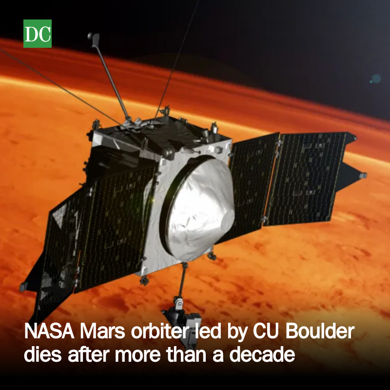 dailycamera's tweet photo. NASA Mars orbiter led by CU Boulder dies after more than a decade https://t.co/hr0rIt0ZRZ