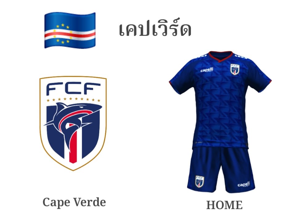 Buungau33's tweet photo. ฟุตบอลทีมชาติเคปเวิร์ด (Cape Verde) เป็นชื่อทางการของ สาธารณรัฐกาโบเวร์ดี (Republic of Cabo Verde) อยู่ในทวีปแอฟริกา มีฉายาว่าฉลามสีน้ำเงิน เข้าร่วมฟุตบอลโลกครั้งแรกใน ค.ศ. 2026
#บอลโลก
#sakdakul 
#สตอรี่
#สปอร์ตคอนเทนต์
#อู๋แอคชั่น https://t.co/k08SBKG03b