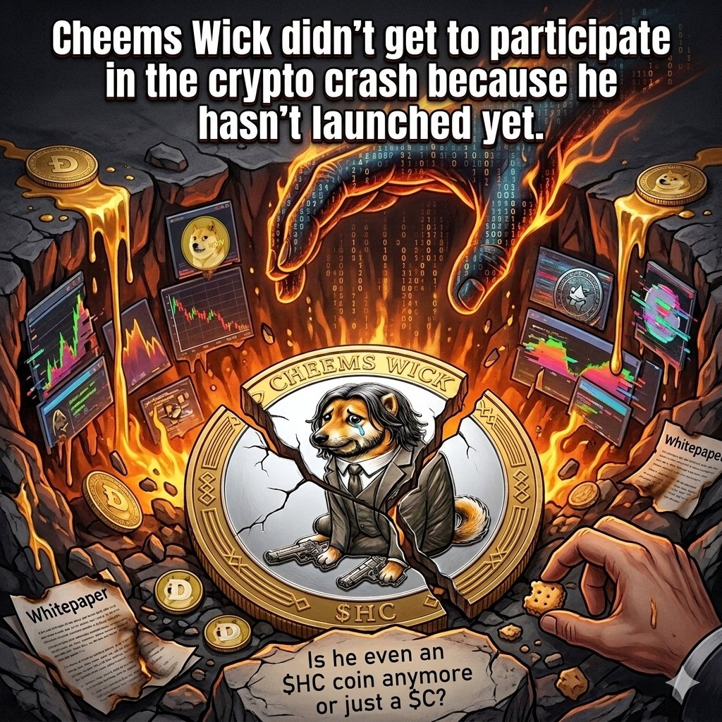 hypecheems's tweet photo. They crashed Doge. But they forgot one thing... Cheems Wick hasn't even launched yet. You think this is a crash? He’s just getting started. $HC https://t.co/IsDaZY8xKx