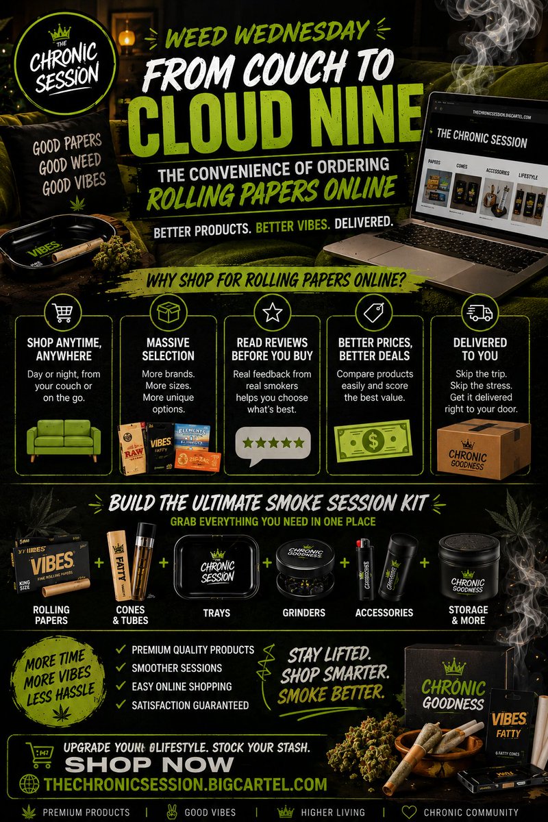 ChronicSession's tweet photo. New #blogpost is up "from couch to #cloudnine" make sure to #clicktoread save 30%

Buy #RollingPapers Online: Why Shopping From Your Couch Is the Ultimate #StonerLifestyle Upgrade

https://t.co/acVvpy71l9 https://t.co/txDWONH3c5
