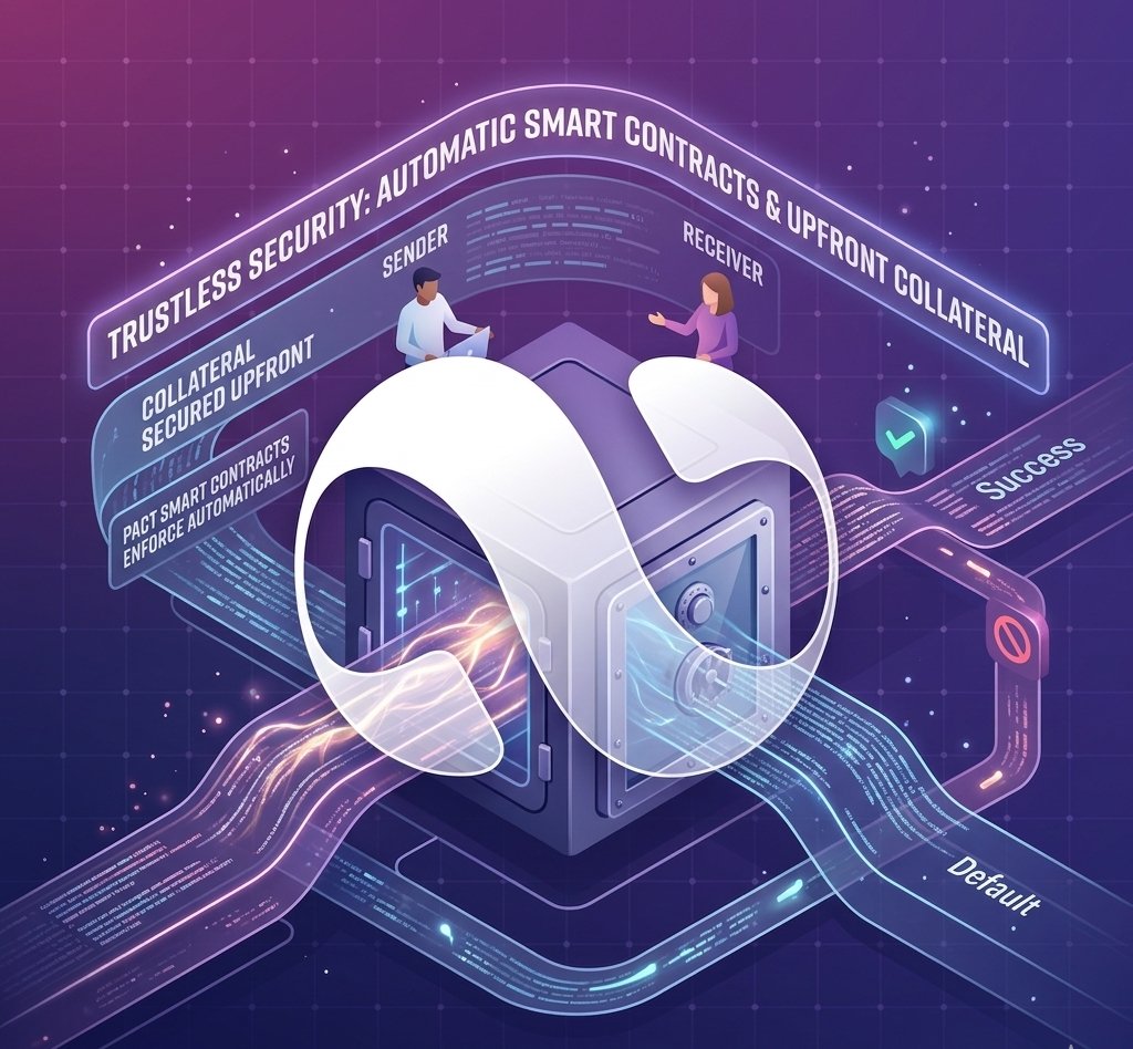 ace8web3's tweet photo. the best security model is one that doesn't need trust. 
@Pact_Swap locks collateral upfront and let's smart contracts enforce the result automatically. 

#DeFi #Pact_Swap #crosschain https://t.co/JBPq8wMRz7